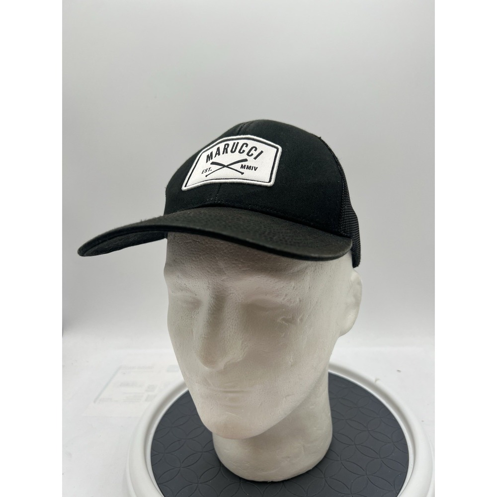 Marucci Pro Series Crossed Bats Patch Black Mesh Trucker Snapback Hat OSFM